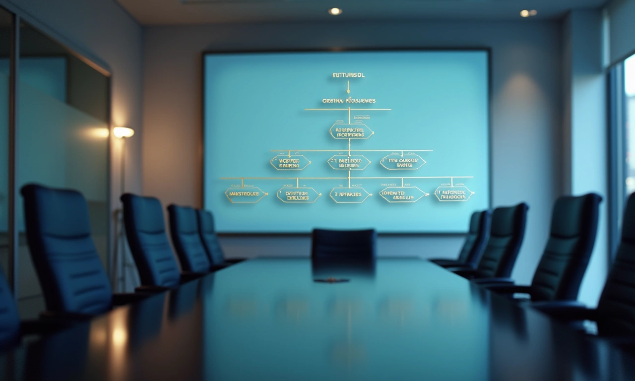 Capital waterfall structure diagram on presentation screen