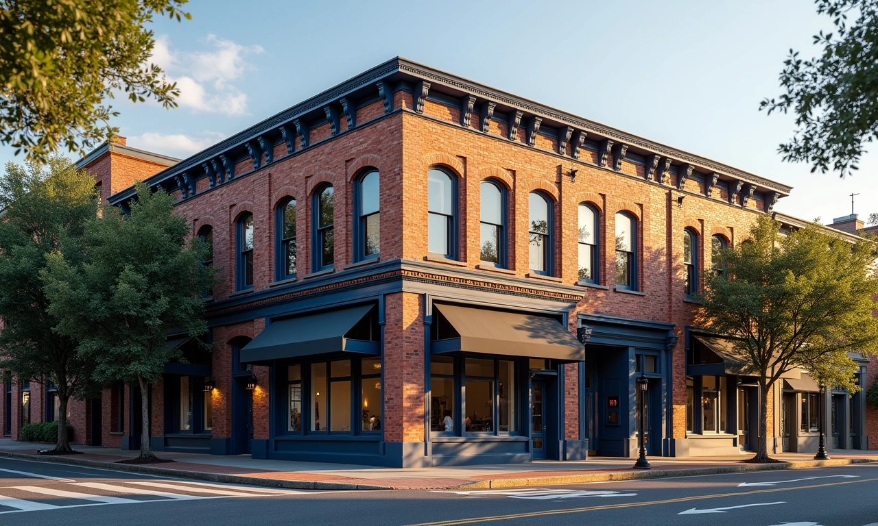 Historic 1920s commercial building in Milton Georgia Historic District