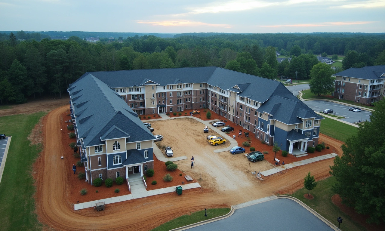 Woodstock Georgia workforce housing development Cherokee County aerial view